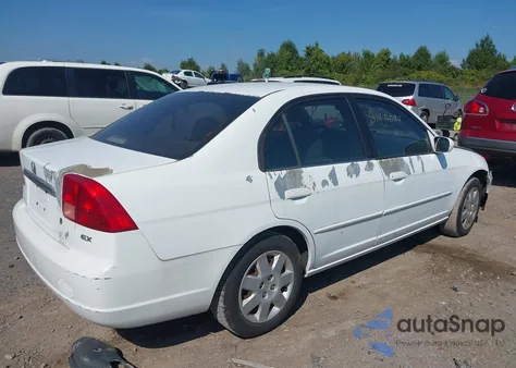 2002 Honda Civic Ex из США, поврежденный, VIN 2HGES26702H563159